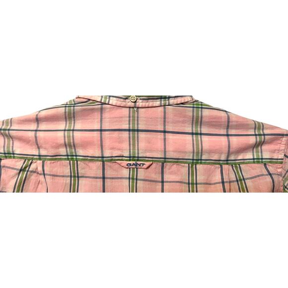 GANT BIRDIE MADRAS FITTED SHIRT, WOMENS, PINK GREEN BLUE PLAID, LONG SLEEVES - Picture 5 of 11